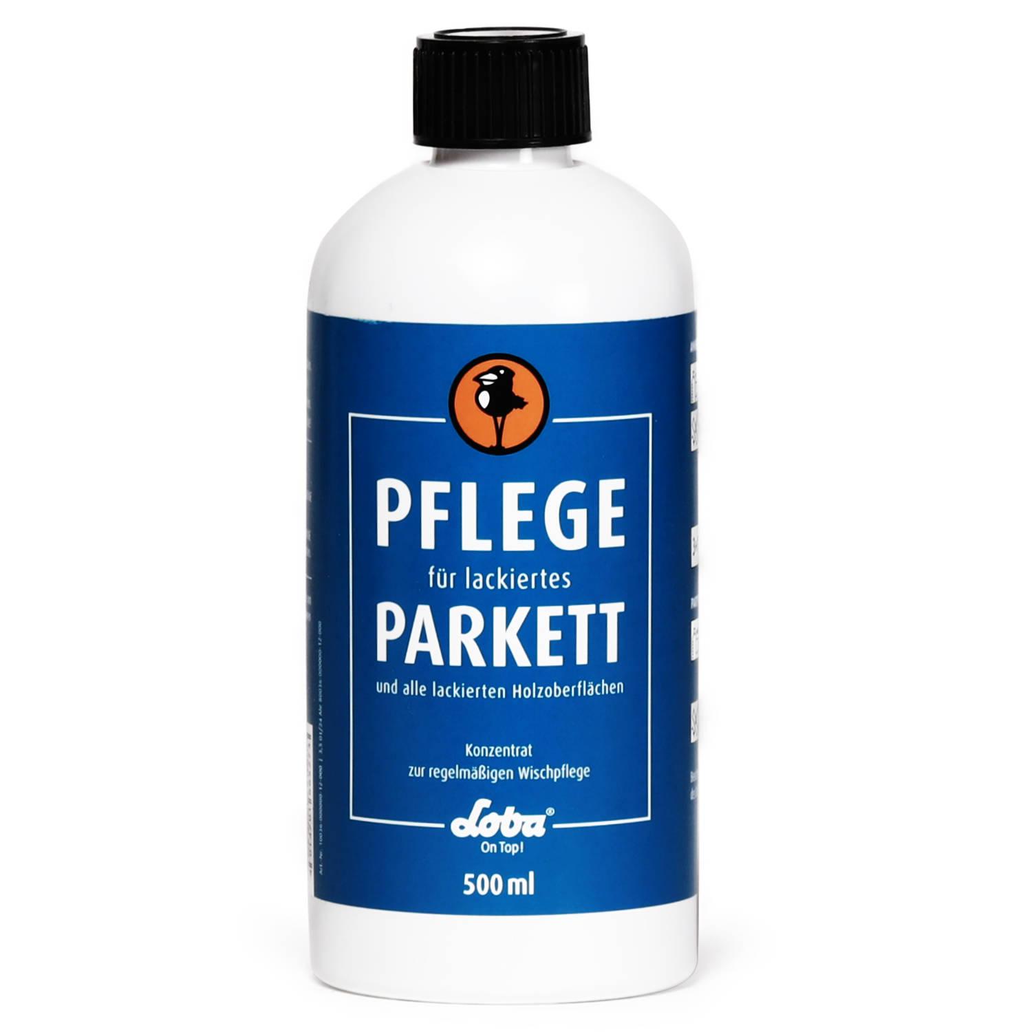 lobahome-pflege-lackiertes-parkett-0_5l-freisteller LOBA Parkett Pflege für lackierte Holzböden