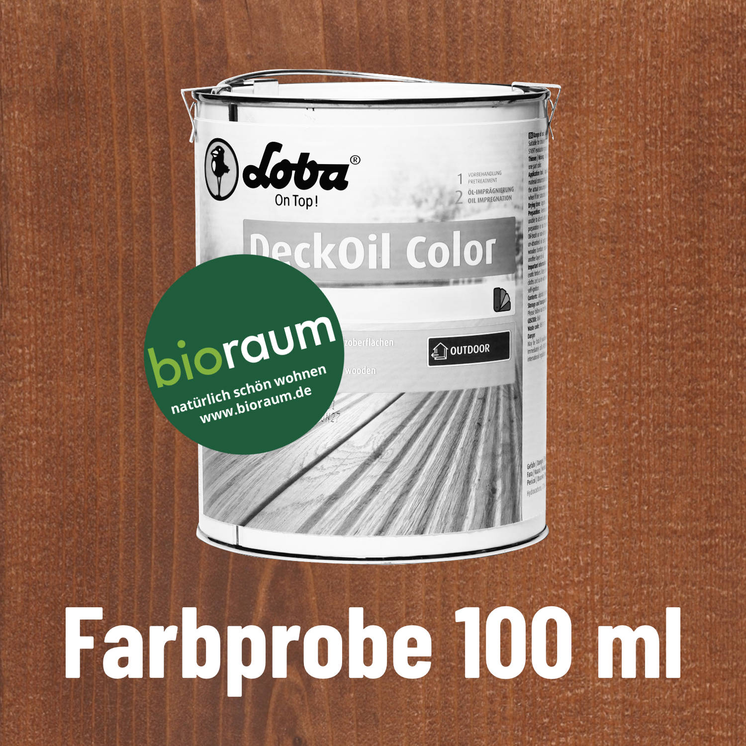 LOBA DeckOil Color Farbprobe Dunkelbraun LOBA DeckOil Color Farbprobe Dunkelbraun