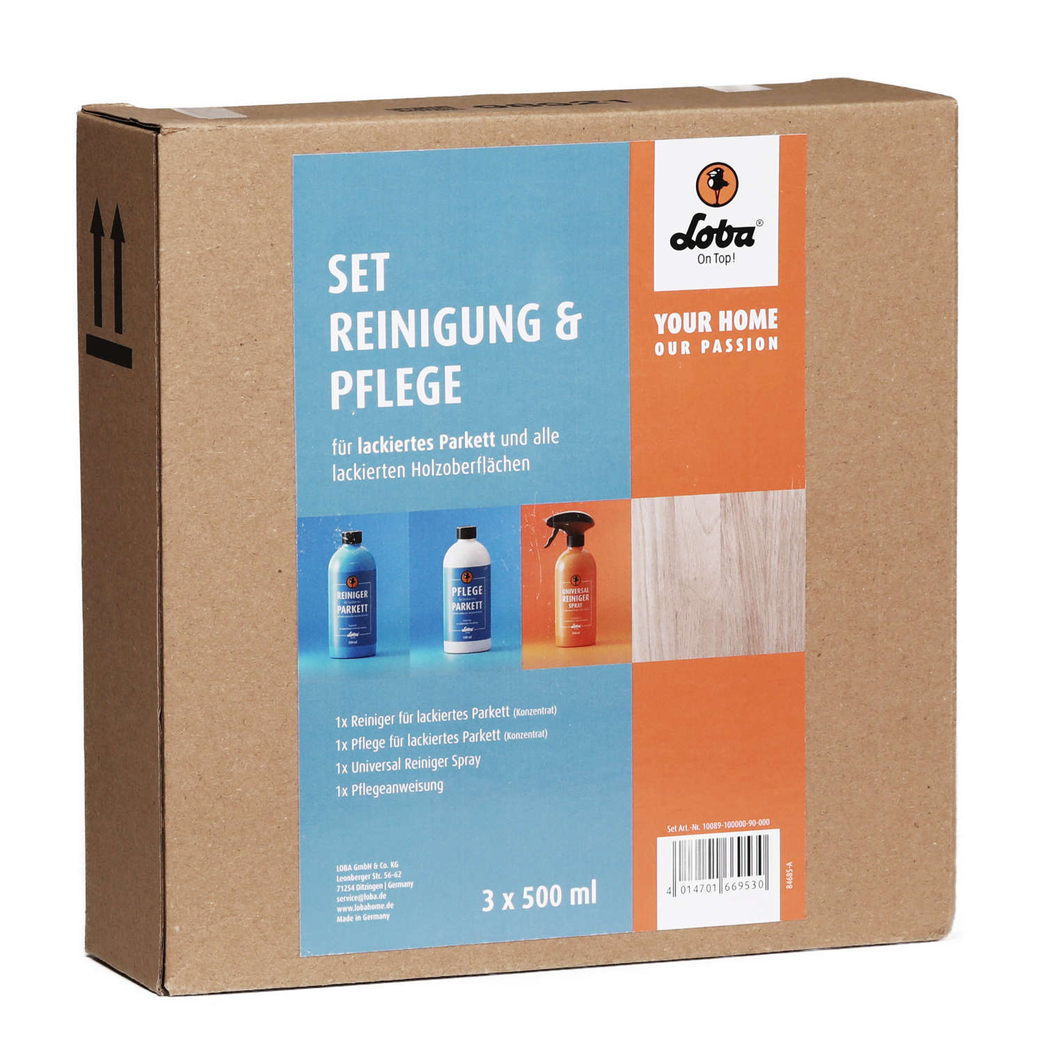 LOBA Set Reinigung & Pflege für lackiertes Parkett LOBA Set Reinigung & Pflege für lackiertes Parkett